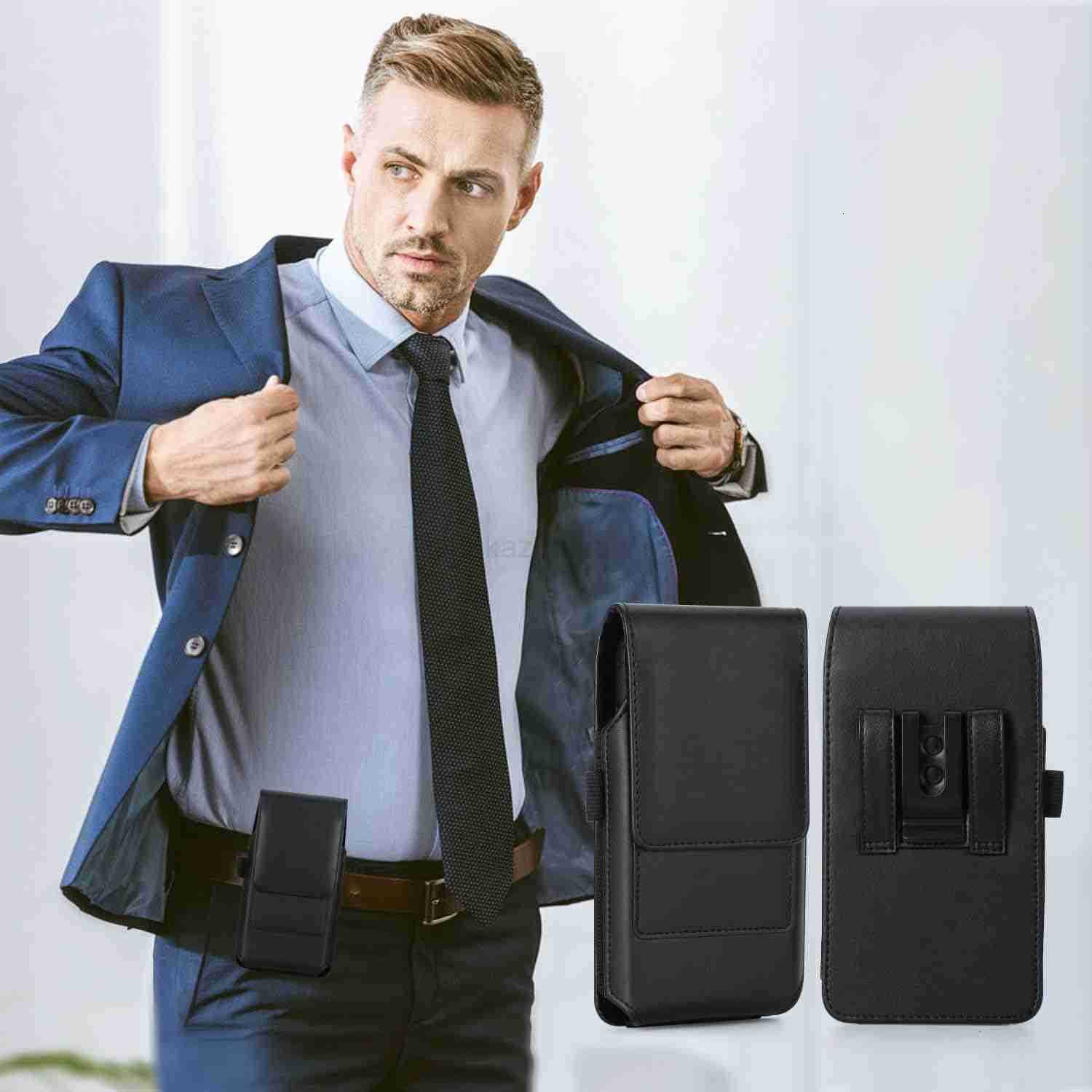Phone Holster for iPhone 15 Plus15 Pro Max 14 Pro Max13 Pro Max 12 Pro Max 11 Pro MaxXs Max Belt Case Leather 360 Swivel Belt Clip Phone Holder Pouch 