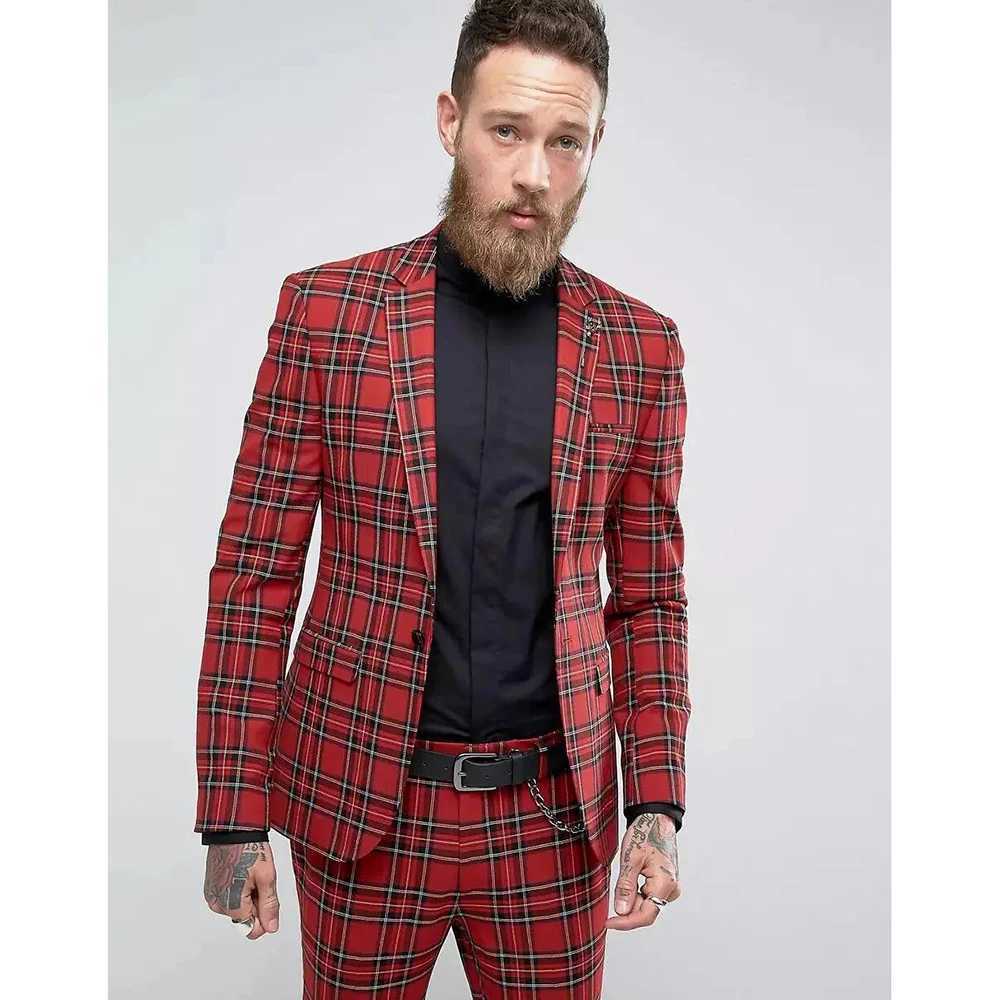 High Quality Men Suit TwopiecesJacketPants New Fashion Formal Groom Wedding Prom Banquet Male Clothing W250910