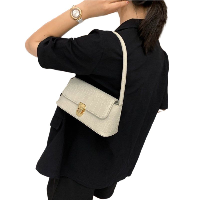 French Niche Bag For Women New Designer Bag Trendy Single Luxury Bag Shoulder Bag Korean Version Free Shipping Versatile Stone Pattern Fashion Underar
