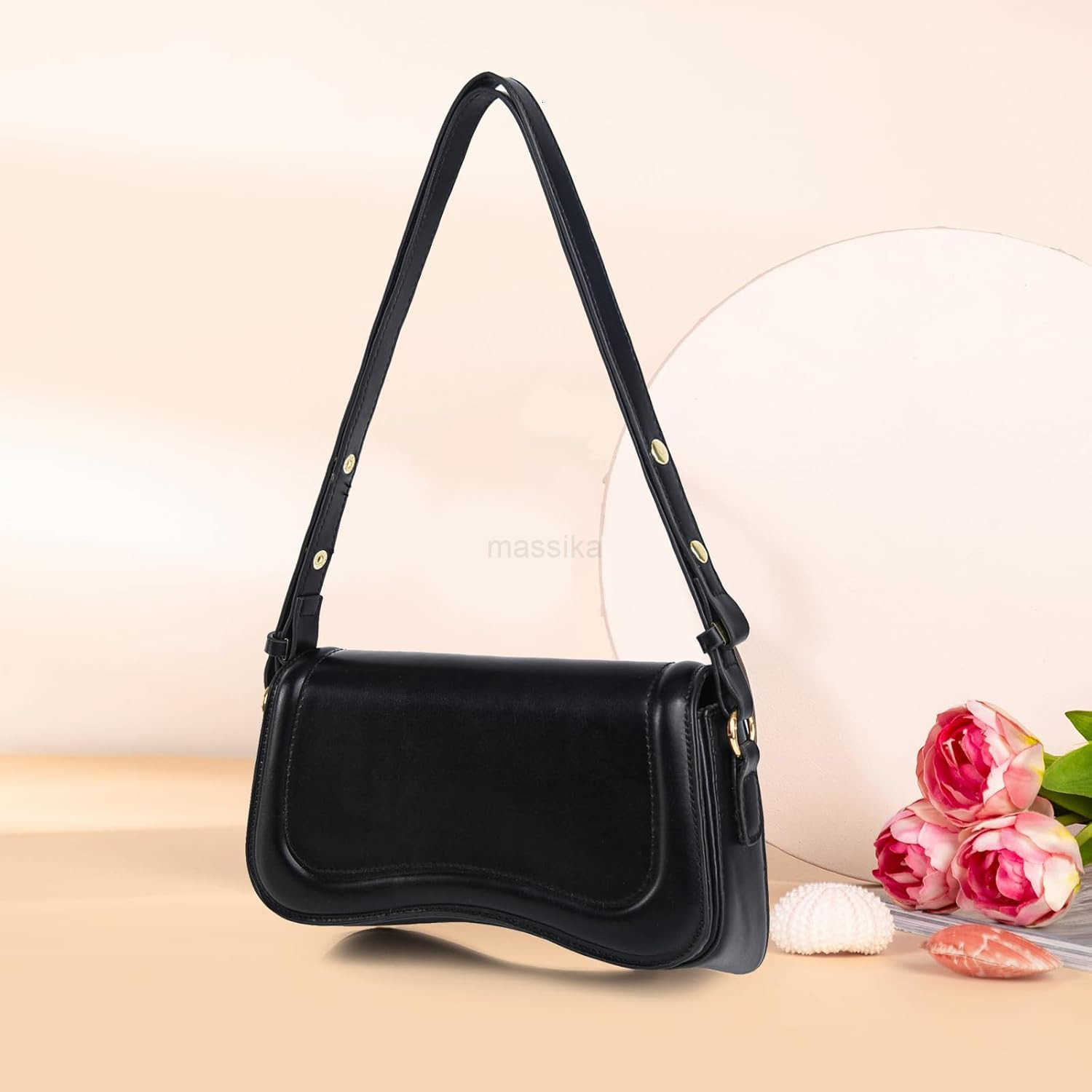 PU Leather Tote Bag for Women with 2 Removable Straps and Zipper Closure M250909