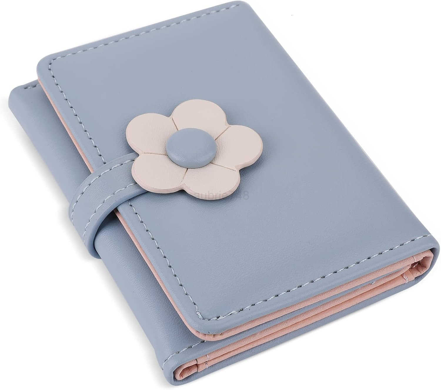 Cute Wallet for Teen Girl PU Leather Trifold Small Wallet Cash Pocket flowers Print Card Holder Coin Purse with ID Window for Girls WomenZ250910