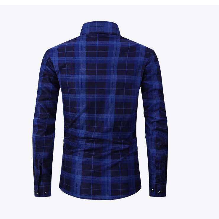European American style casual thick warm for men, long sleeve plus size autumn and winter shirt 2025 new versatile fashion clothing