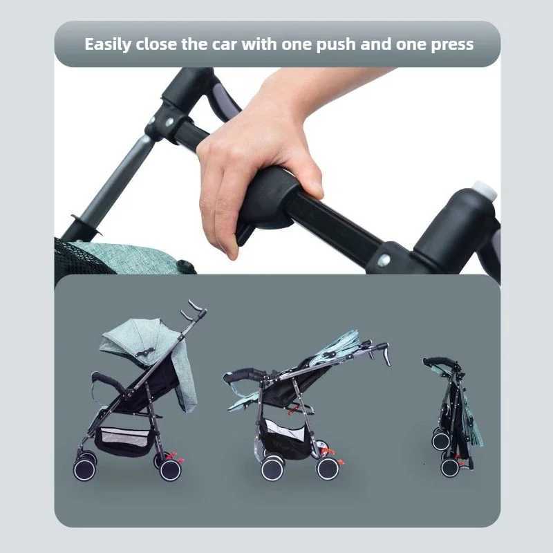 2025 New Baby Stroller Can Sit and Lie Down Lightweight Twoway Onebutton Folding Shockabsorbing 0 To 3 Years Old Stroller W250910