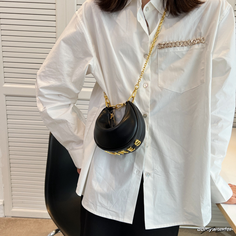Textured Small Women's Summer 2025 New Model Is Popular This Year One-Shoulder Underarm Chain Crossbody Dumpling Bag