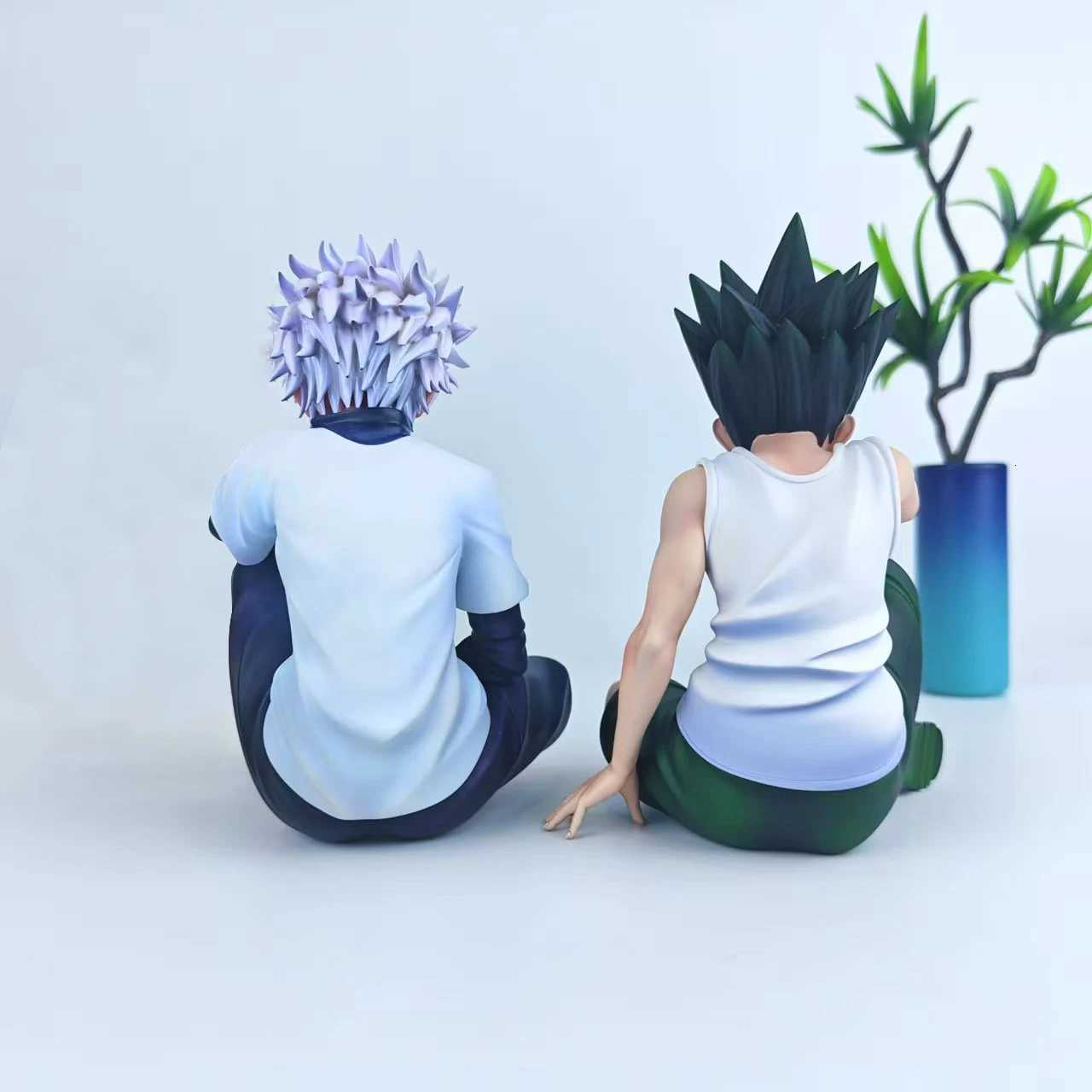 12cm HXH anime figures Killua Zoldyck GON FREECSS Sitting action figures PVC model toy Adult collection statues children GiftsXJ250910