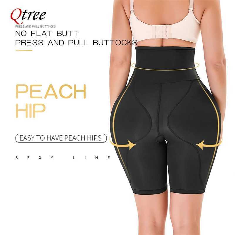 Qtree Women Hip Pads High Waist Panties Shapewear Tummy Shaper Fake Ass Butt Lifter Booty Enhancer Buttock Shorts Thigh Trimmer W250910