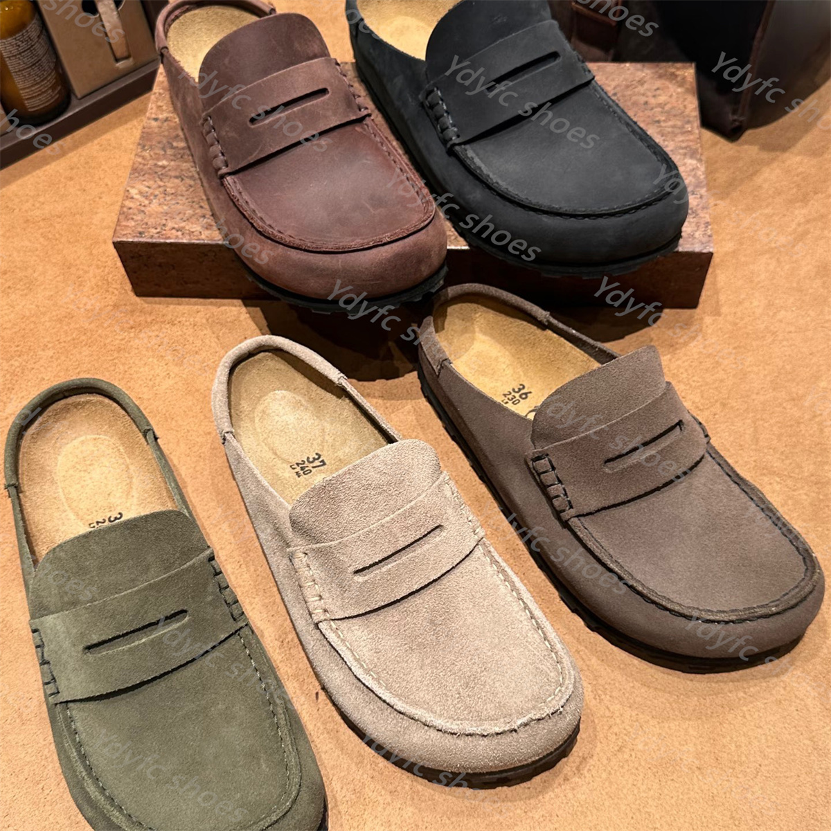 Designer Naples Slippers Wrapped Clogs loafers Sandals Clog Cork Flat High Quality Fashion Winter Summer Shoes Leather Slide Beach Women Men