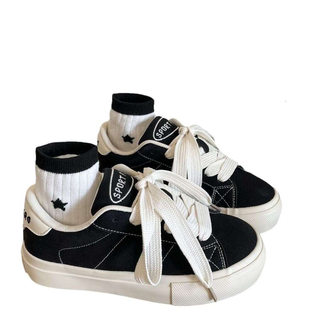 Canvas for Women 2025 Spring and Autumn New Style Shoes Ins Trend Versatile Niche Student Thick-Soled Casual Sneakers