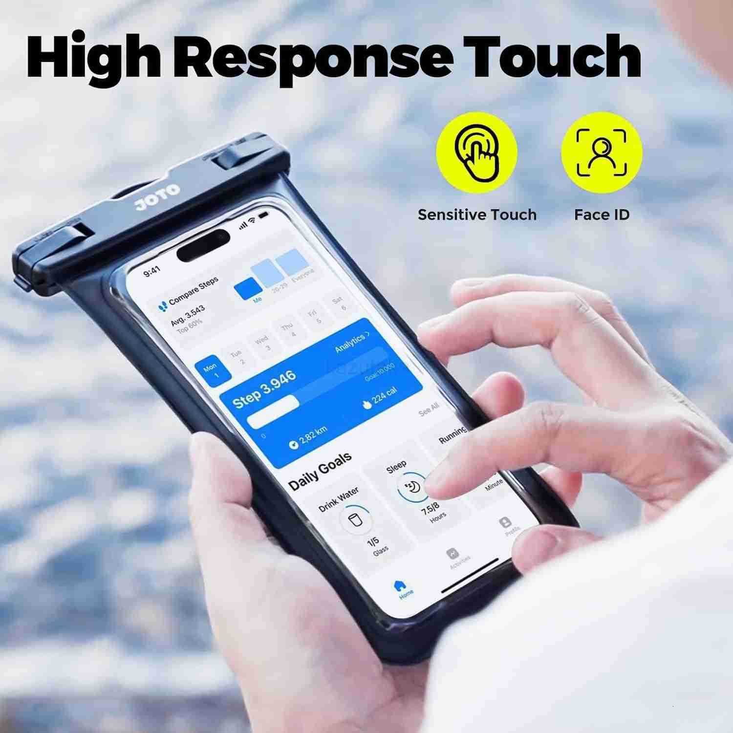 2 Pack Waterproof Phone Pouch Case Up to 7 IPX8 Underwater Phone Case Cellphone Dry Bag for iPhone 16 15 14 13 12 Pro Max Xs Max XR X 8 7 6S Plus SE S