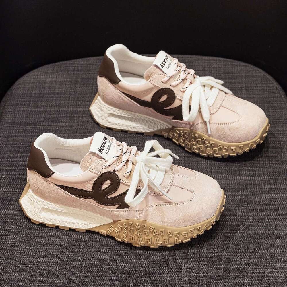 Dexun Thick-Soled Sneakers for Women, Versatile Super Popular White Shoes, 2025 Spring New Korean Style Casual Sports Shoes