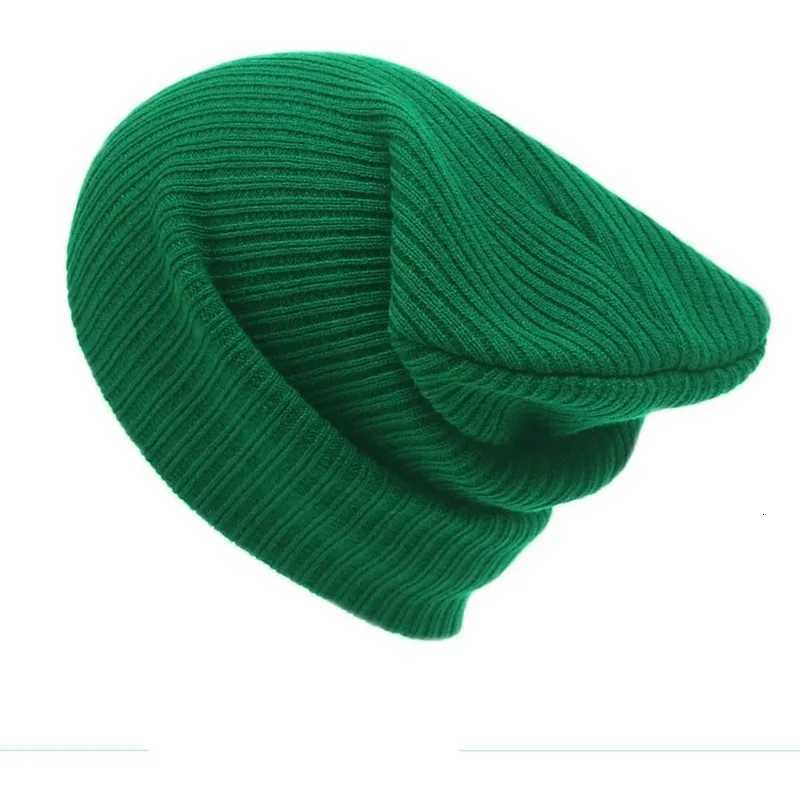 Solid Unisex Beanie Autumn Casual Soft Knitted Beanie Stretch Skull Hat Fashion Warm Hat Men Women Plain Daily HatXJ250910