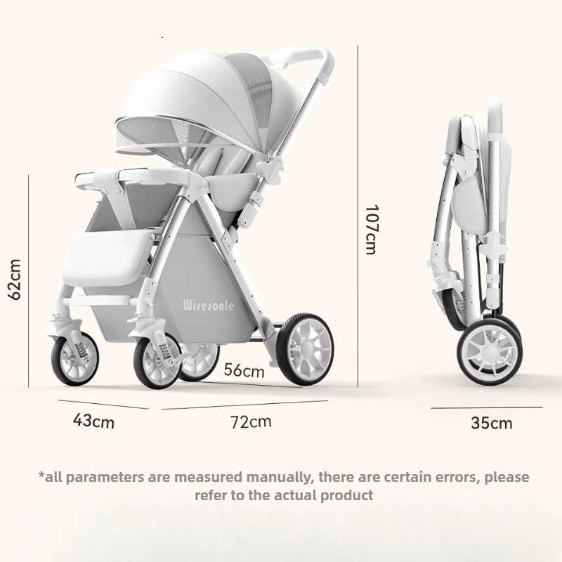 2in1 Reversible Lightweight Stroller with Convertible Highview Seat and Foldable Compact Design for Newborns and Toddlers W250910