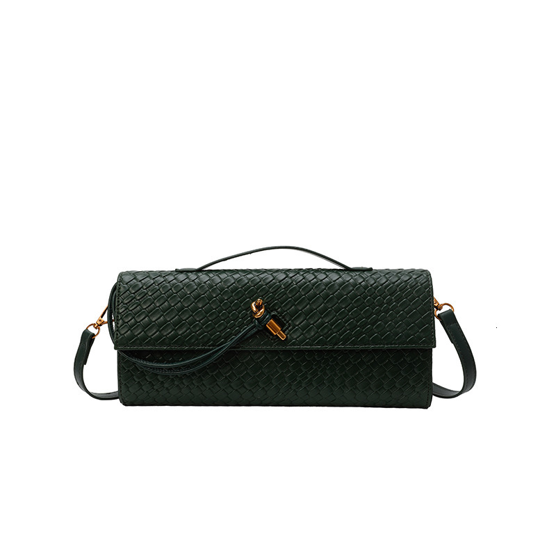 2025 autumn new niche design woven bag light luxury elegant grand organ rectangular bag fashionable women's shoulder bag designer bag