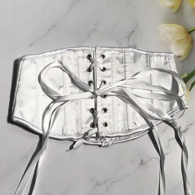 Vintage Corset Belts for Women Waist Shaper Cummerbunds Satin Slimming Belt Shapewear Fashion Bustier Girdles Fajas W250910