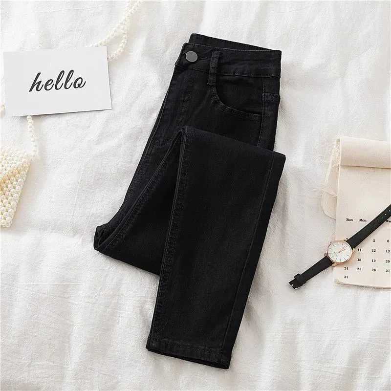 2024 Female Denim Pants BlaCK Color Womens Jeans Woman Stretch BotTOMS Skinny Pants For Women Trousers 38 Z250910