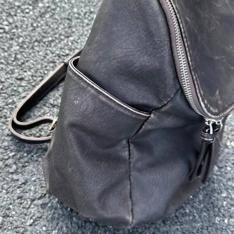 Custom Initials Vintage Backpacks For Women Designer Handbag Purses New In PU Imitation Cow Leather Washing Shoulder high-quality