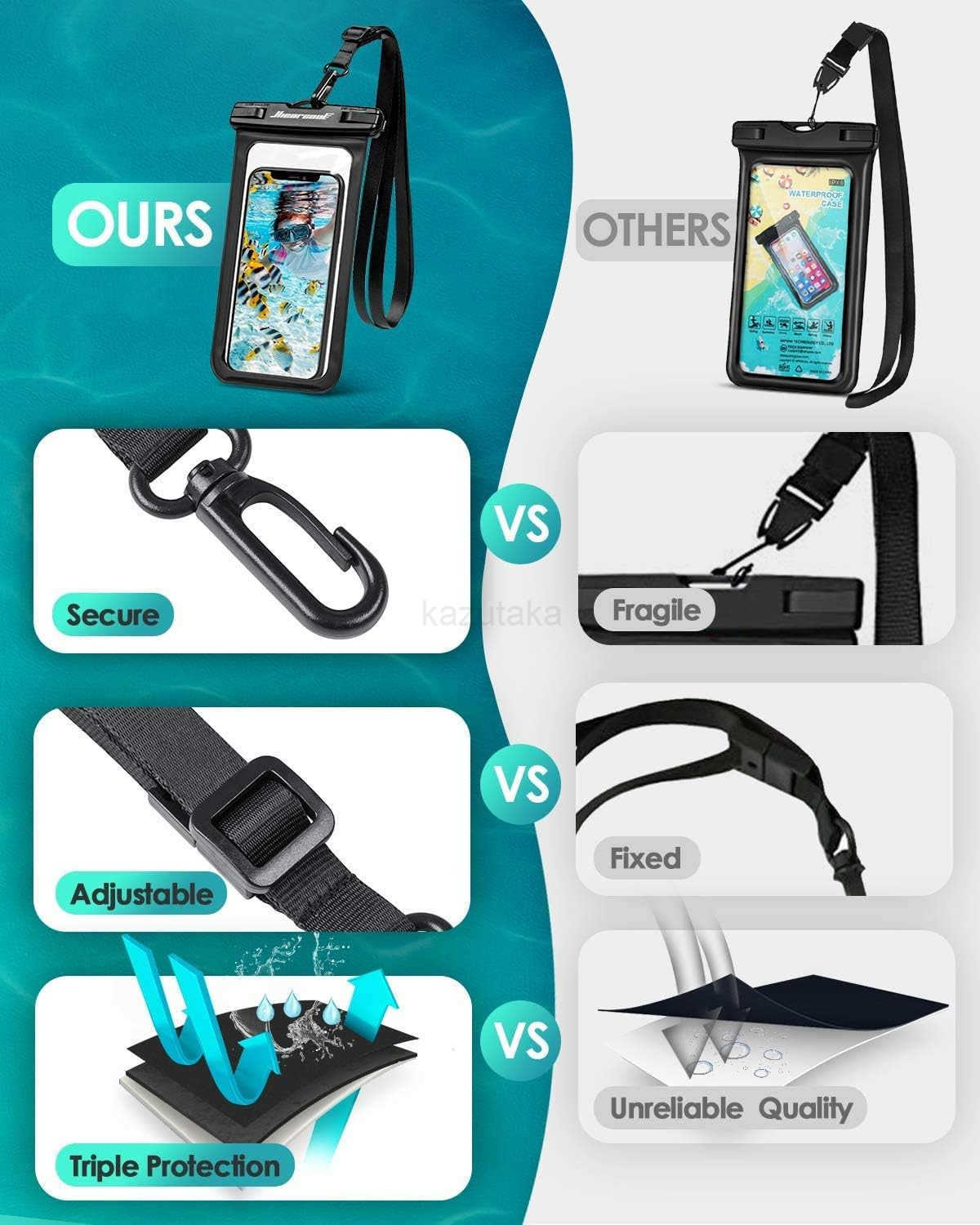 Waterproof Pouch for iPhone Waterproof Phone Bag Travel Essentials Cruise Accessories Must Haves4Pack Black Z250910