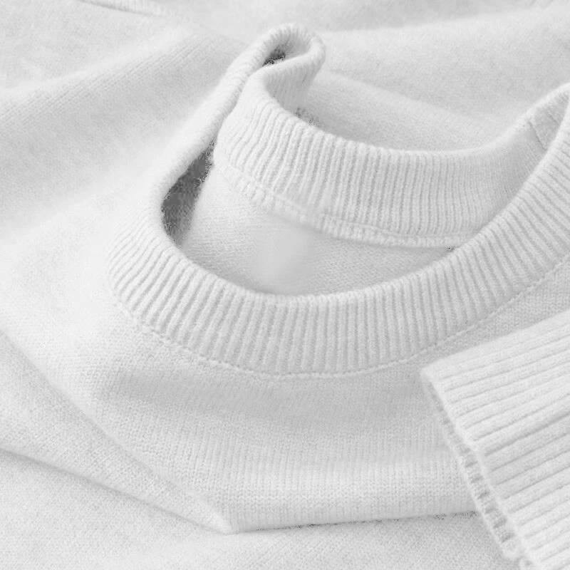 Men's Long Sleeve Knit Pullover Classic Crewneck Soft Casual Sweaters Lightweight Solid Color Sweater Men dongdumaoyi