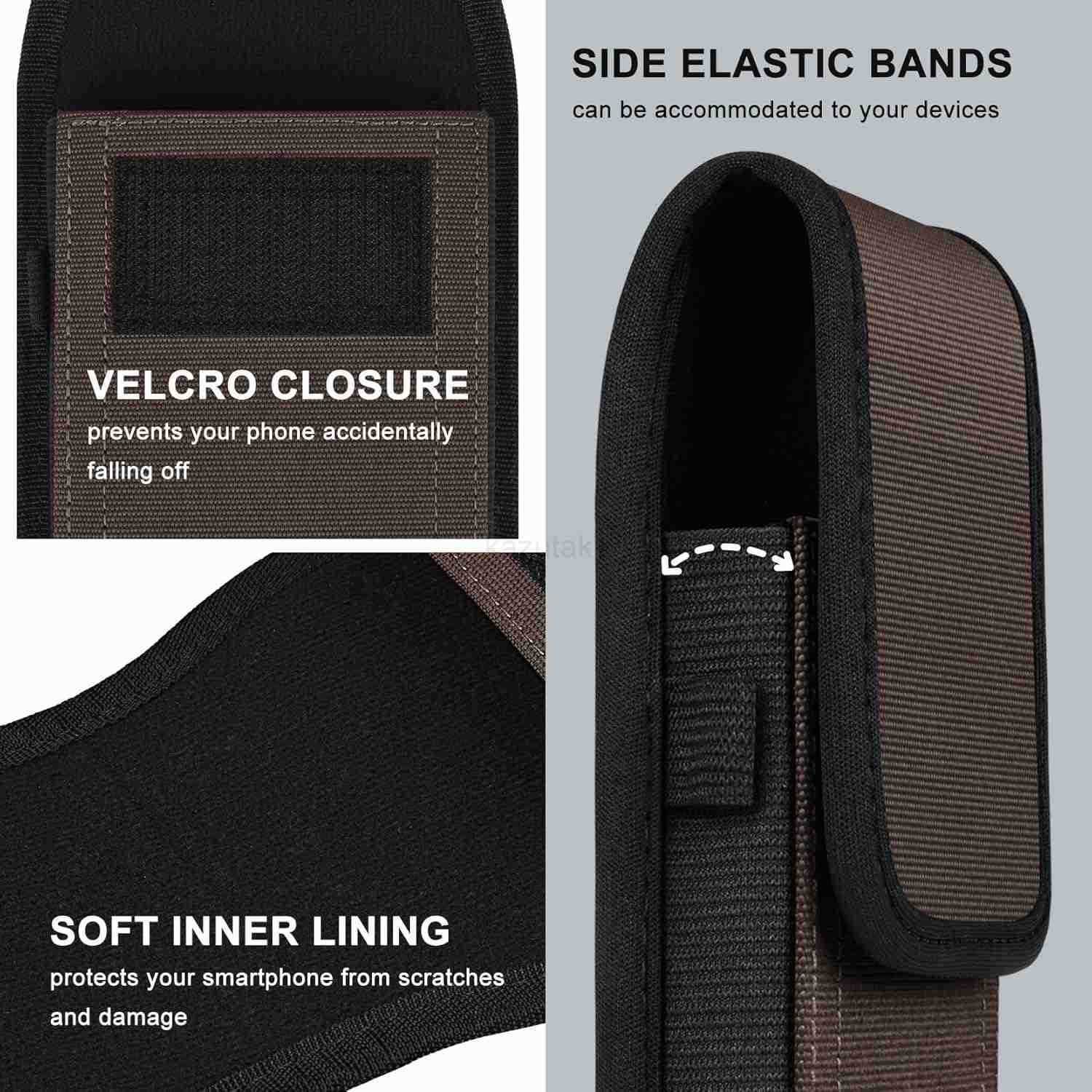 Cell Phone Pouch Nylon Belt Holster Case Compatible with Phone Z250910
