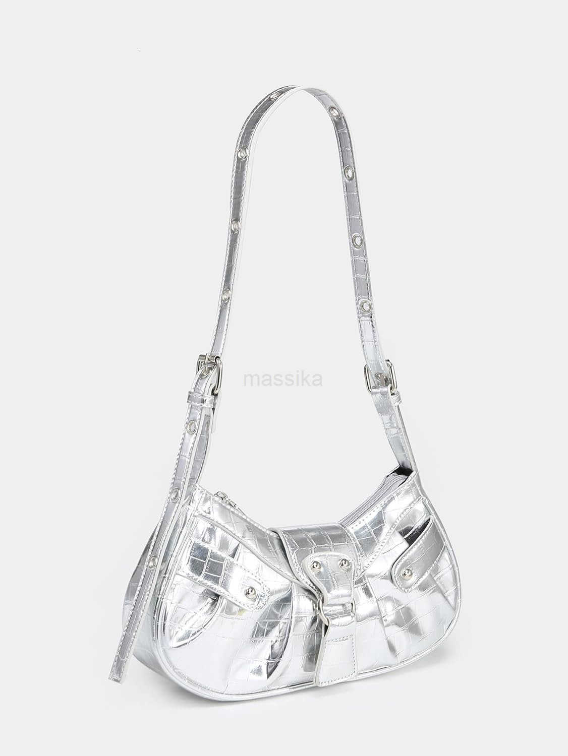 Womens Pleated Hobo Shoulder Bag PU Leather Clutch Handbag M250910