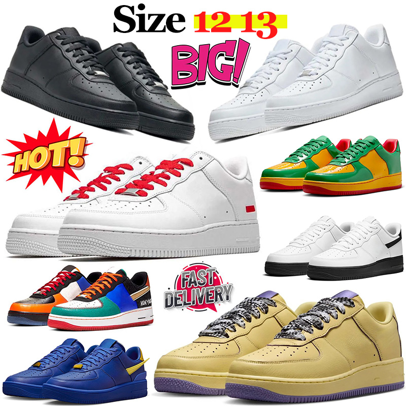 one running shoes for men women designer af1s triple white black wheat high low mens trainers outdoor sports sneakers big size 12 13