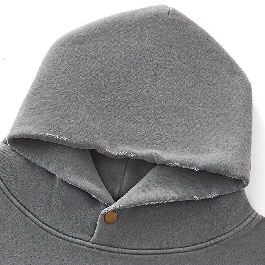Vintage Washed Pullover Streetwear Cotton Fleece Unisex Heavyweight Oversized Hoodie