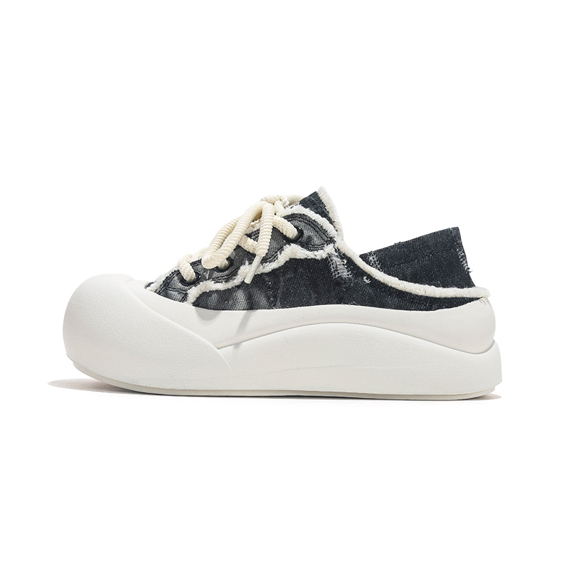 Jifffly Women's 2025 Summer New Original Minority White Shoes Versatile Casual Thick Bottom Slip-on