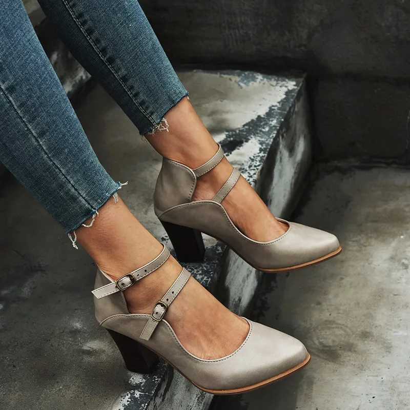 New Women Pumps Fashion Ladies High Heels Shoes Soft Leather Heels Shoes Woman Pointed Toe Nonslip Brand Plus Size W250910