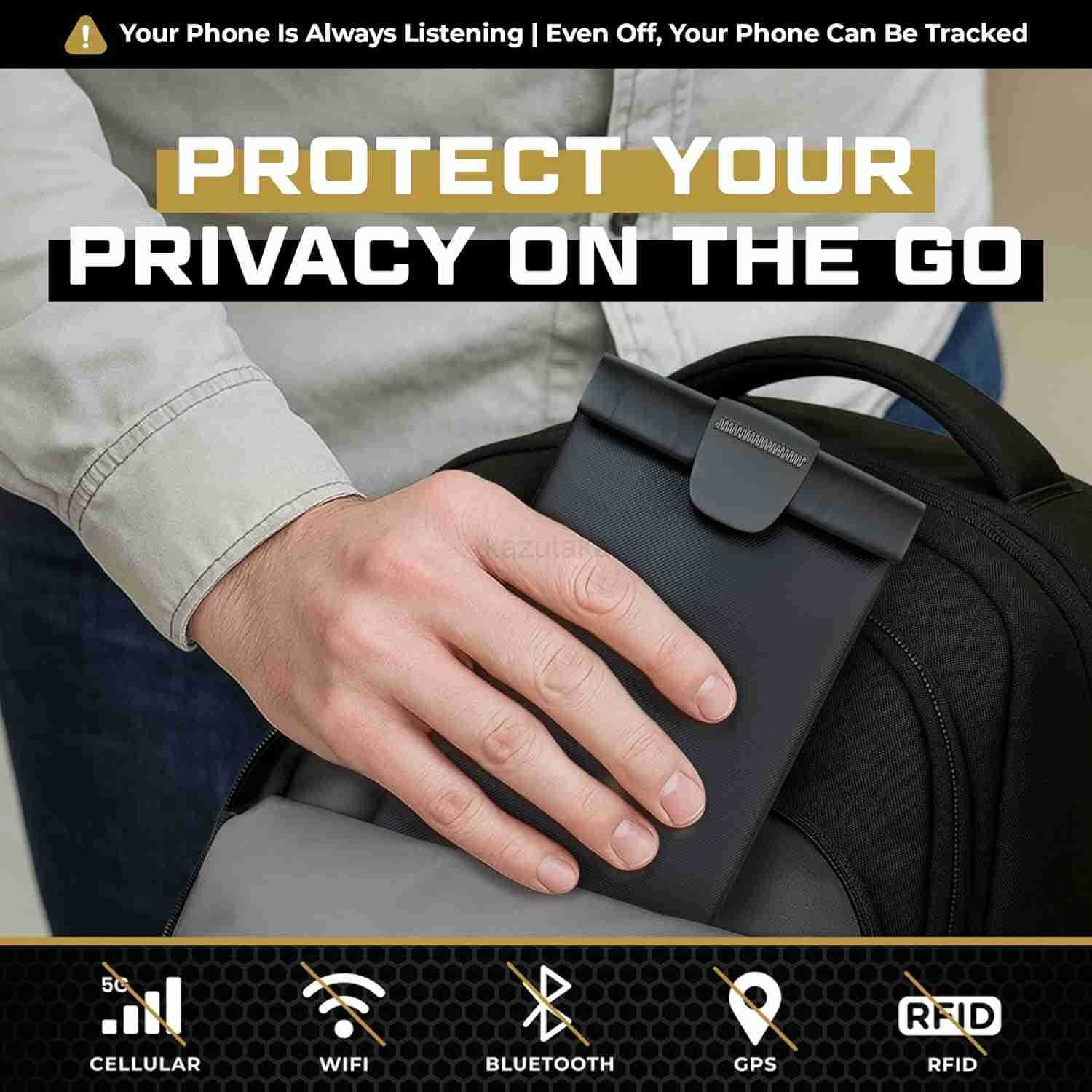 Bag for Phones Key Fobs 3rd Party Tested Faraday Cage for AntiTheft AntiTracking EMP Protection RFID Signal Blocker Shielding Pouch for Military Law E