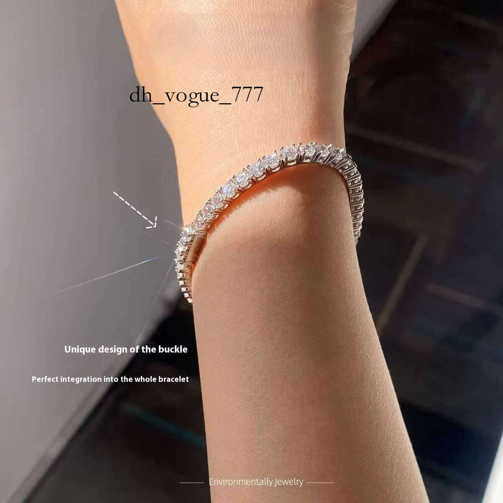 GRA Certified 3mm Moissanite Tennis Bracelet Sterling Sier Dainty Bangle Jewelry Gift for Women