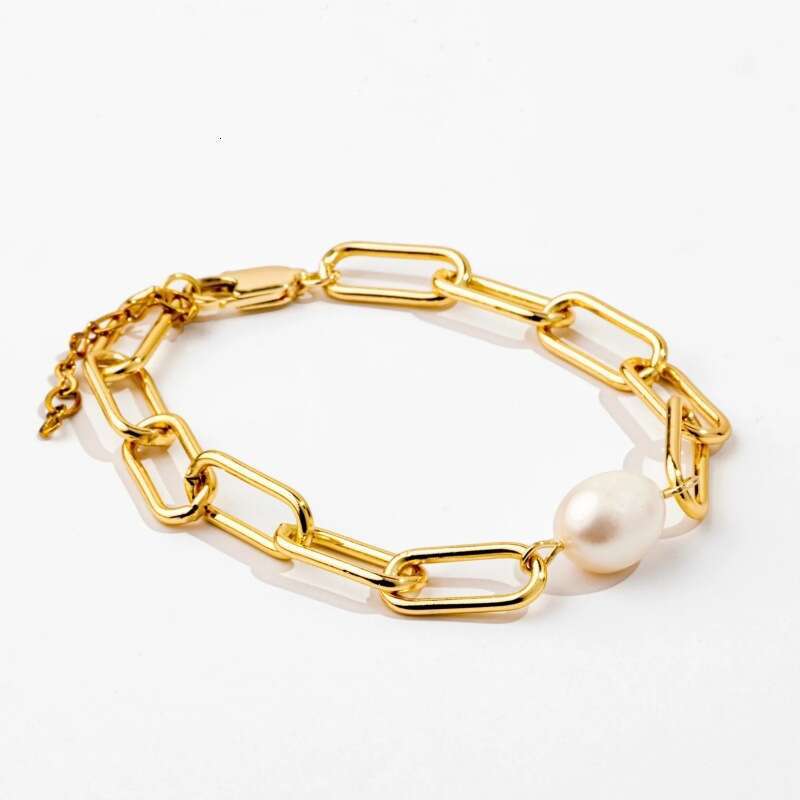 Unique Design Pearl Stainless Steel gold Chain Multiple Pearls Light High-End Feel Jewelry Bracelet