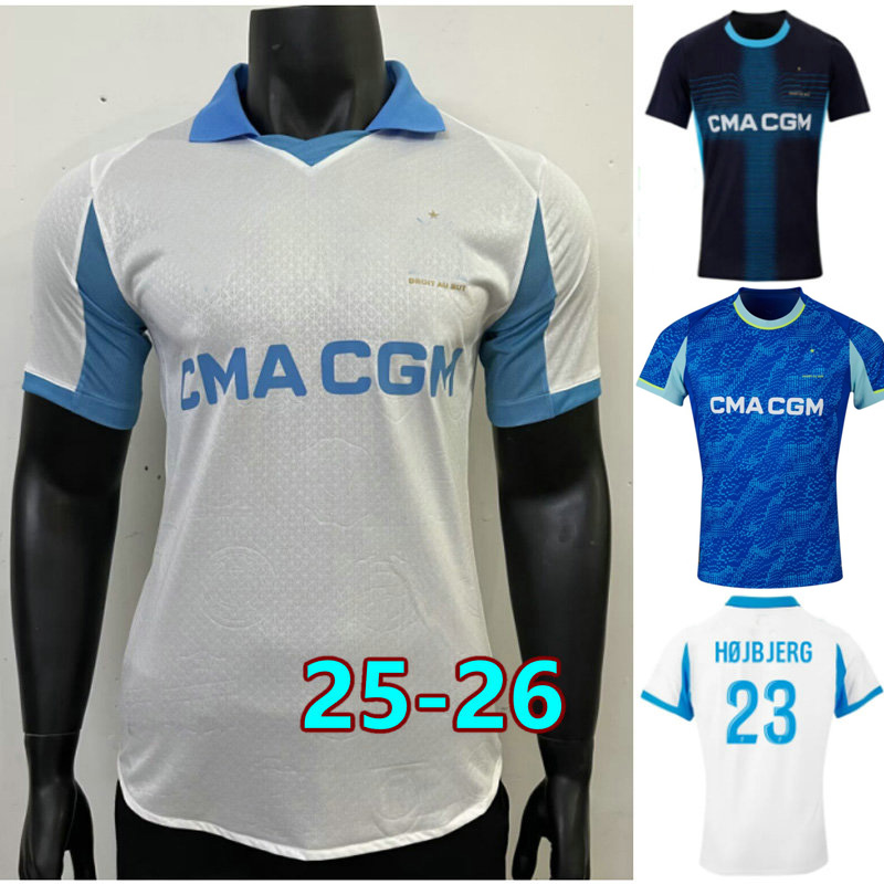 25 26 GREENWOOD HOJBJERG soccer jerseys 2025 2026 player home away MBEMBA Mmarseille maillot de foot CORNELIUS KONDOGBIA football shirts HARIT WAHI men kids uniform
