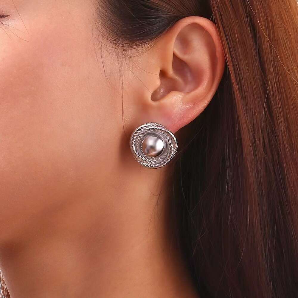Gold-Plated Copper Hot-Selling Fashion Metal Style Geometric Irregular Earrings Unique Niche Ear Jewelry
