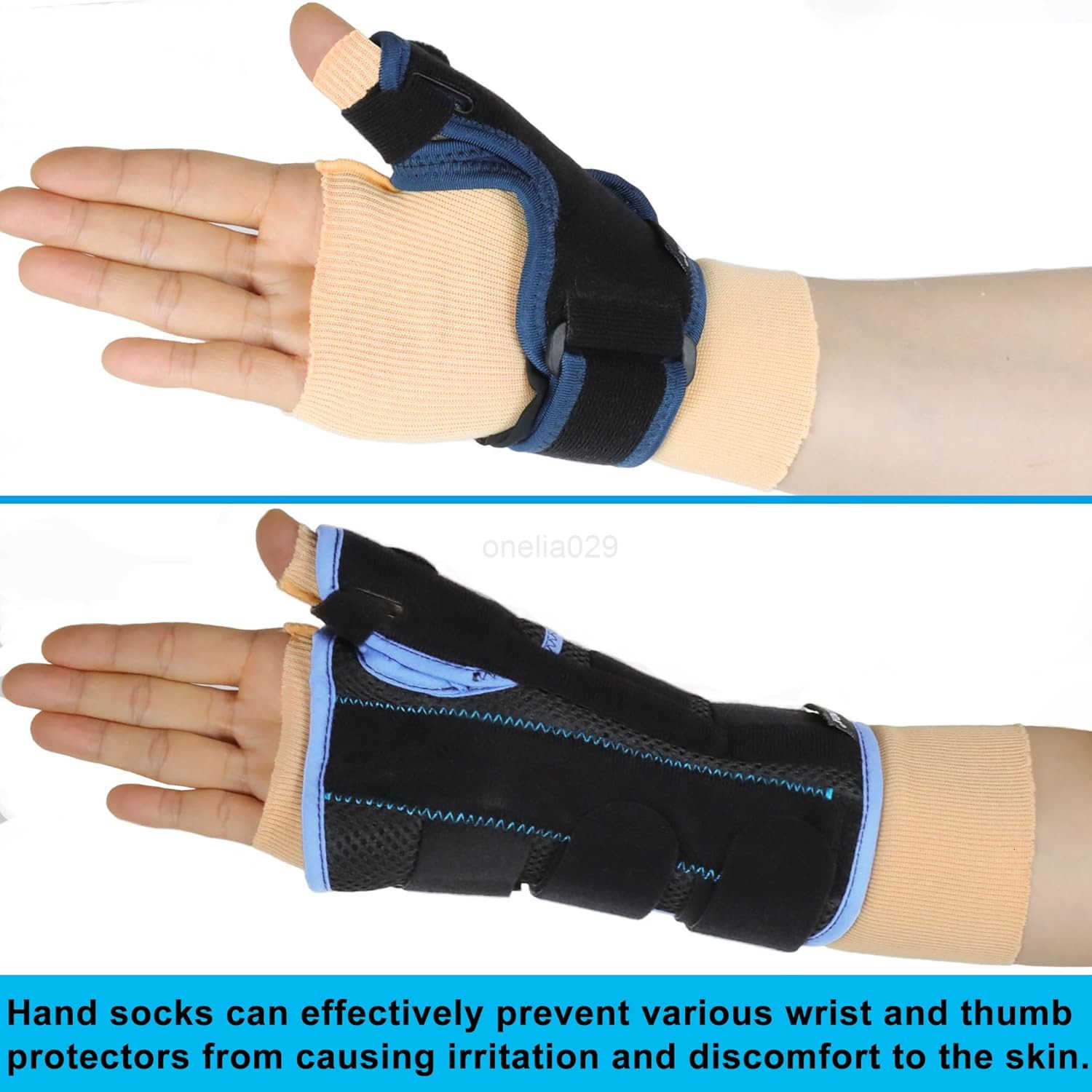 Socks for Splint Pack of 6 Wrist and Thumb Spica Wrap Liner for Women MenArm Cast Cover Stockinette Sleeve for Under Brace Skin friendly protective co