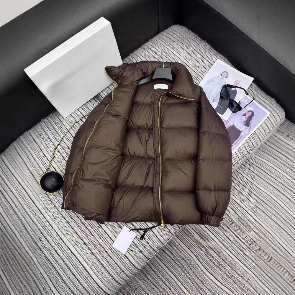 Women's Autumn Windproof Jacket With Drawstring Waist Slimming 90% White Goose Down Winter Coat B3