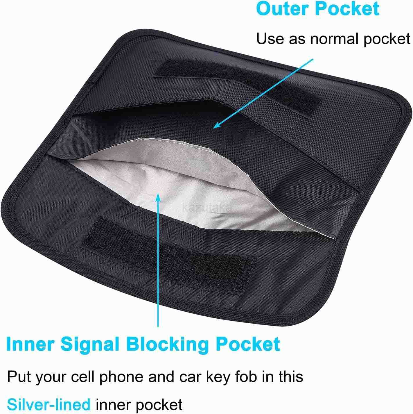Faraday Bag RFID Signal Blocking Bag Shielding Pouch Wallet Case for Cell Phone Privacy Protection and Car Key FOB Z250910