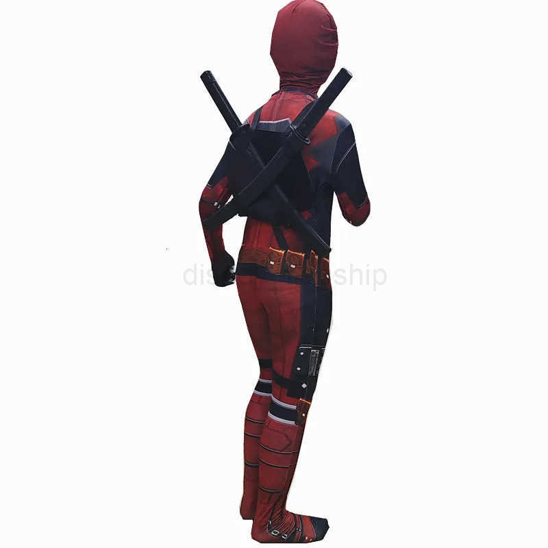 Disney Deadpool Costume Kids Superhero Child Cosplay Costumes Jumpsuit Children Deadpool Costume Accessories Man Halloween BodysuitXJ250910