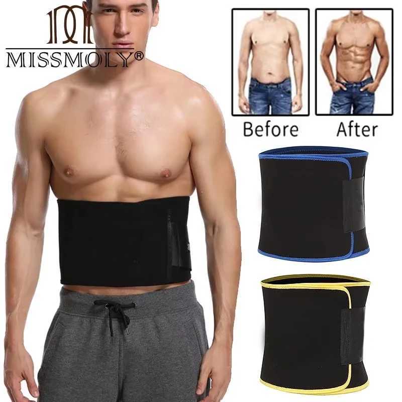 MISSMOLY Neoprene Waist Shapers Trimmer Belt Weight Loss Sweat Band Wrap Fat Tummy Control Sauna Girdle Lumbar Support W250910