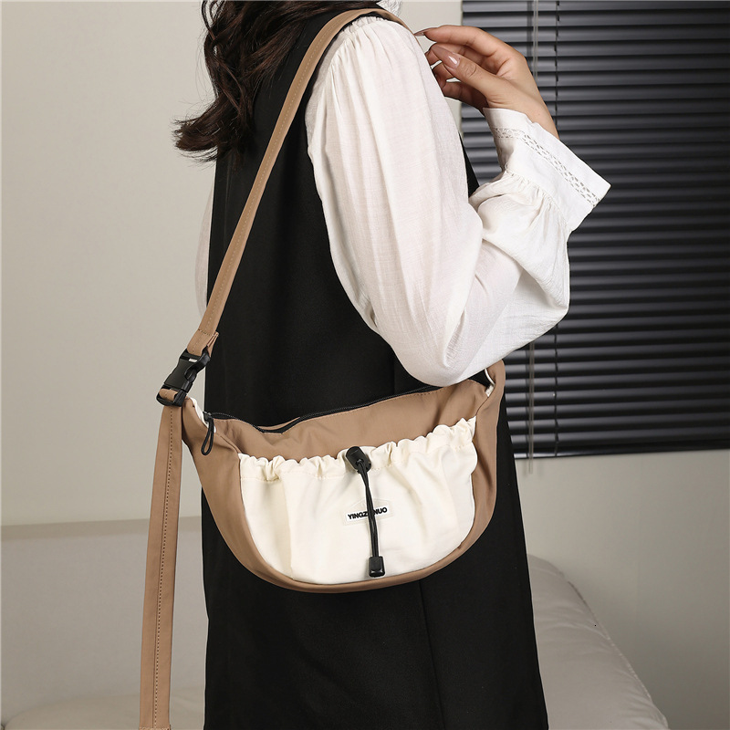 Dumpling Bag For Women Water Resistant Luxury Designer Bag Bag Free Shipping Sports Crossbody Bag Large Capacity Lightweight Color Block Underarm Shou
