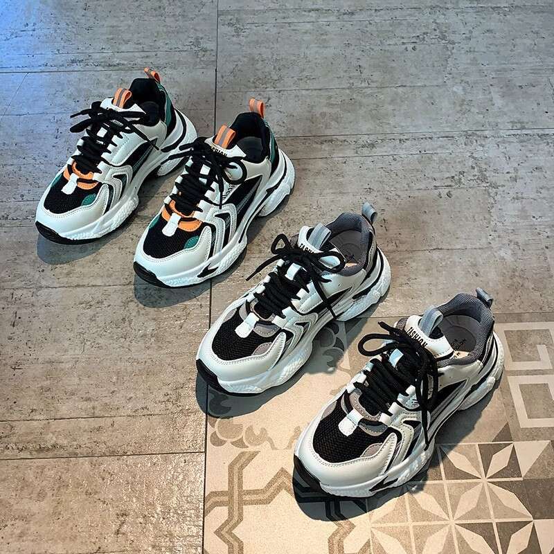 Super Popular Shoes Sneakers 2025 Spring New Campus Thick Sole Height Increasing Lightweight Ins Style for Women