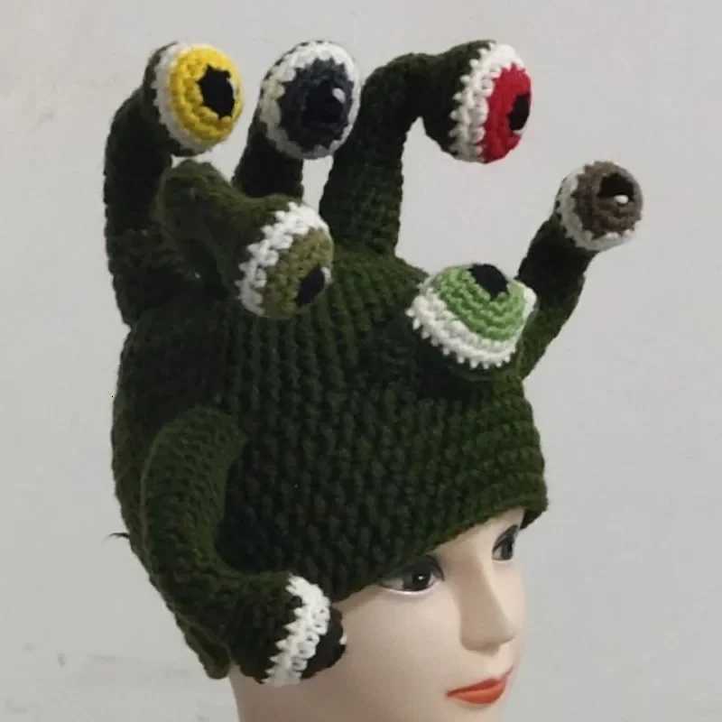 2024 Handknitted Octopus Eye Hats FallWinter Halloween Tentacle Hats Mens and Womens Monster HatsXJ250910