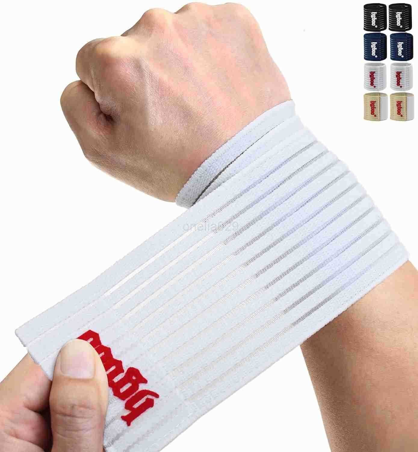 Wrist Bands 2 PCS HighElastic Straps Wrist Wraps Wrist Brace for Sports Weightlifting Tennis Basketball Tendonitis Carpal Tunnel Arthritis Breathabl W