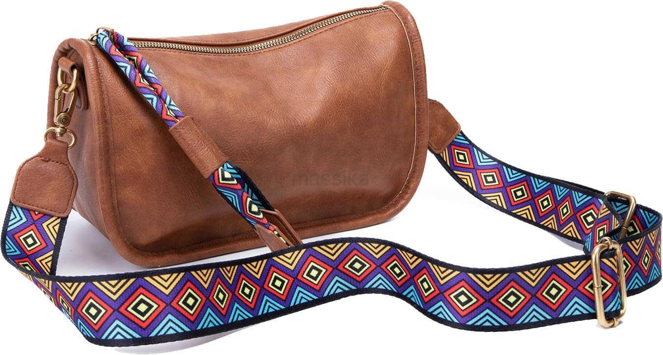 Crossbody Bag for Women Vegan Leather Wallet Purses Satchel Shoulder Bags Small Size Brown M250910