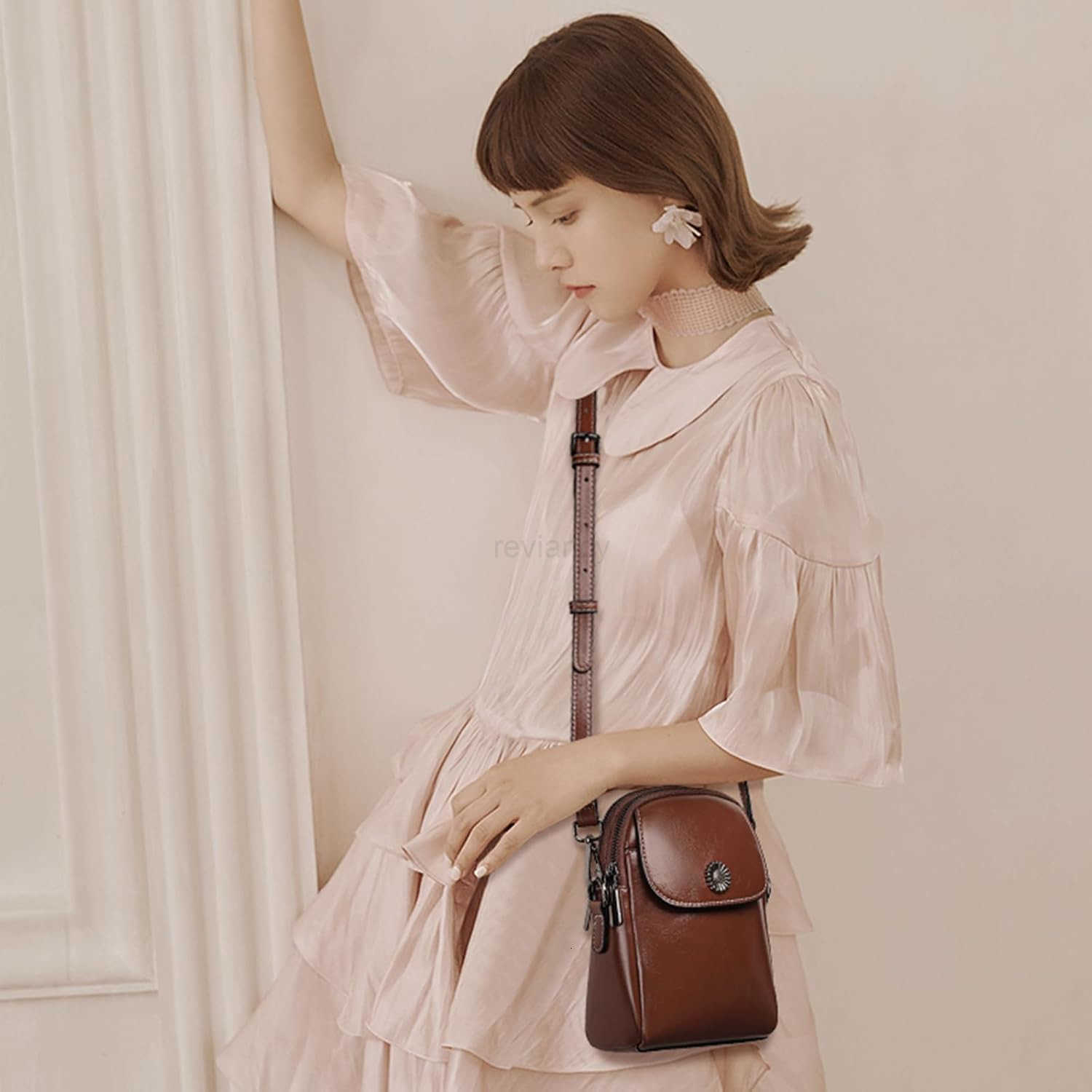 Cell Phone Purses for Women Small Crossbody Bag Shoulder Handbag with Adjustable StrapW250909