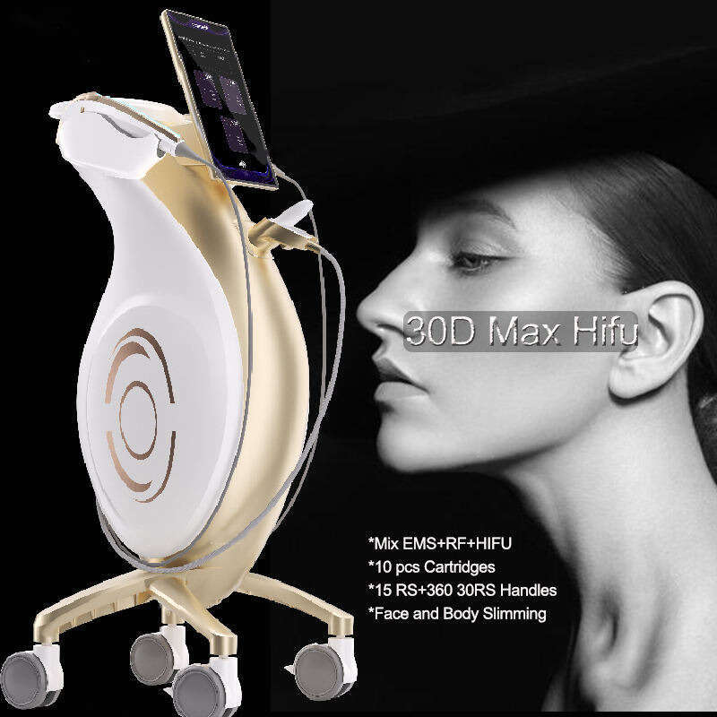 Hot New 3 In 1 30D Max Facial Lifting Machine 30D HIFU Skin Tightening High Intensity Focused Ultrasound Wrinkle Removal Machine