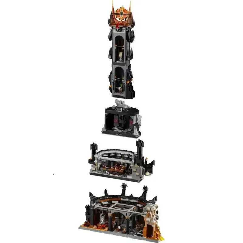 MINISO 10333 Black Tower Dark Model Building Blocks 5471Pcs Kit Bricks Creative Toy for Kids Adults Birthday Christmas Gifts Z250910
