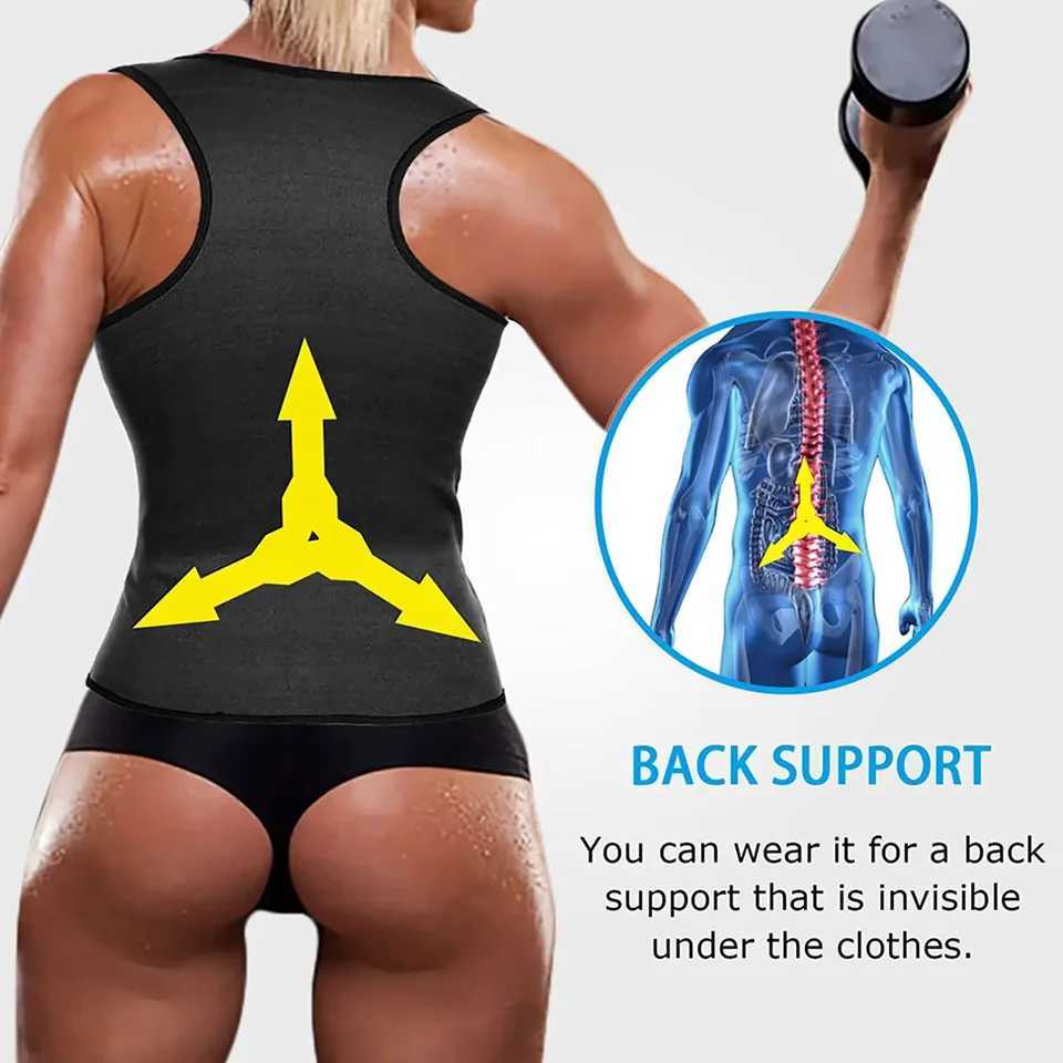 Women Sweat Waist Vest Slimming Corset for Weight Loss Body Shaper Sauna Compression Shirt Belly Girdle Tops Shapewear W250910