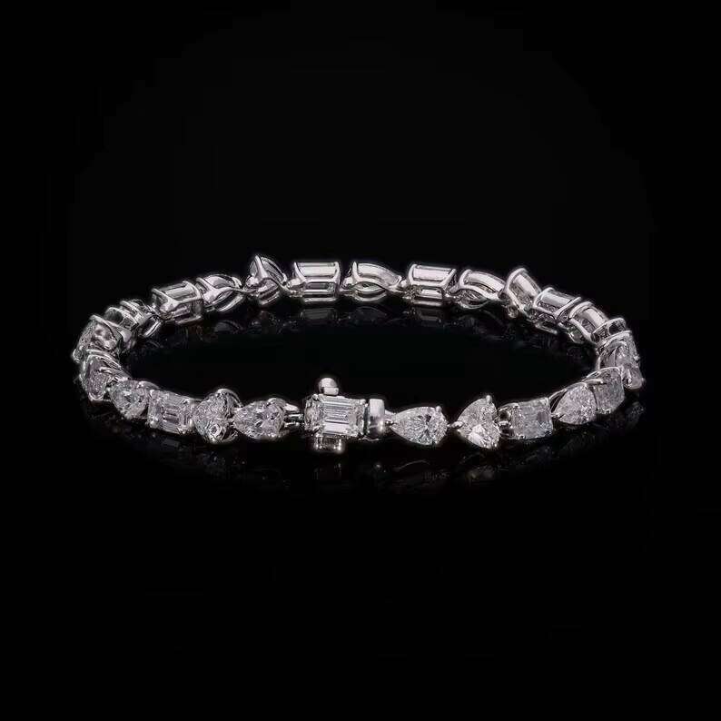 fancy Mix Shape Moissanite Dia Bracelet Hip Hop jewellery Customized Jewellery