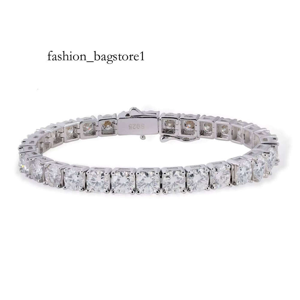 S Sterling Sier Moissanite Tennis Bracelet European and American Fashion Versatile Ins Style High-end Shining Jewelry