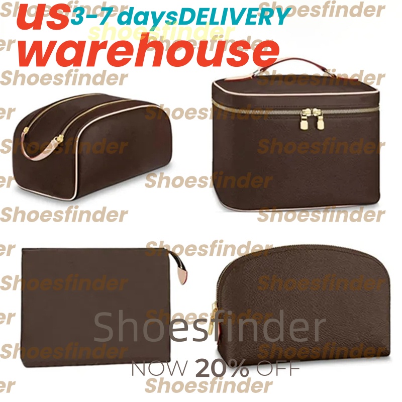 Luxury designer Cosmetic Bag Case Toiletry Pouch Makeup Bag Cases Women shoulder purse woman handbag crossbody strap Travel bags Clutch Handbags Purses Wallets